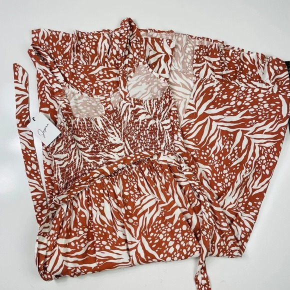 Japna Tropical Print Sundress Tie Waist‎ Size Large NWT - Picture 2 of 7